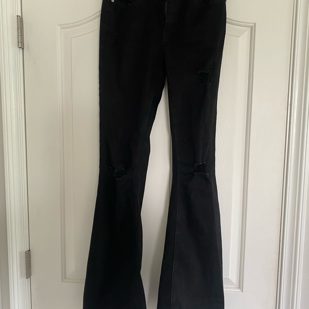 Indigo Rein Black Flared Women Jeans